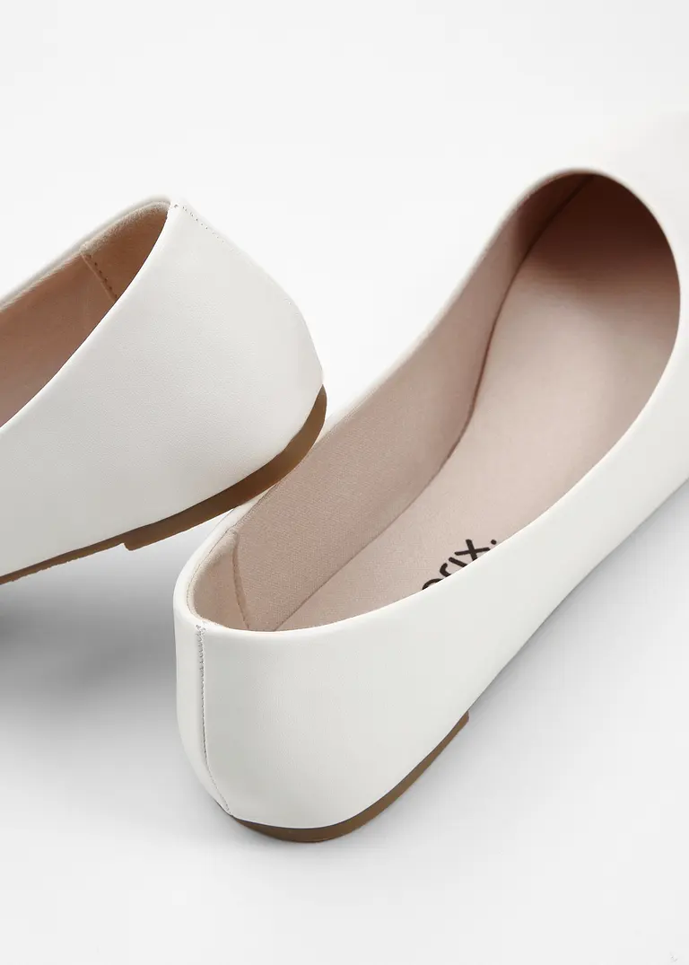 bonprix Zeitloser Ballerina in schönem Design - weiß - Damen Sonderangebot der Fabrik