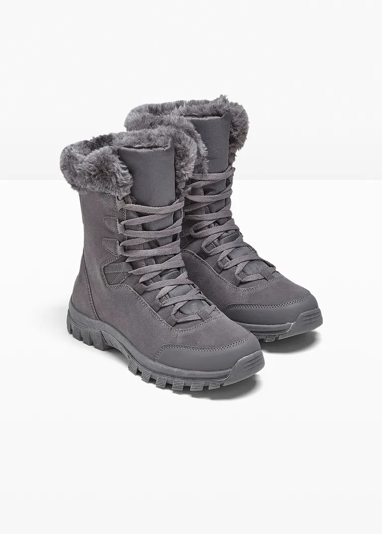 bonprix Warmer Winter Schnür Boot mit Tex-Membran - grau Discount Store für neue Produkte