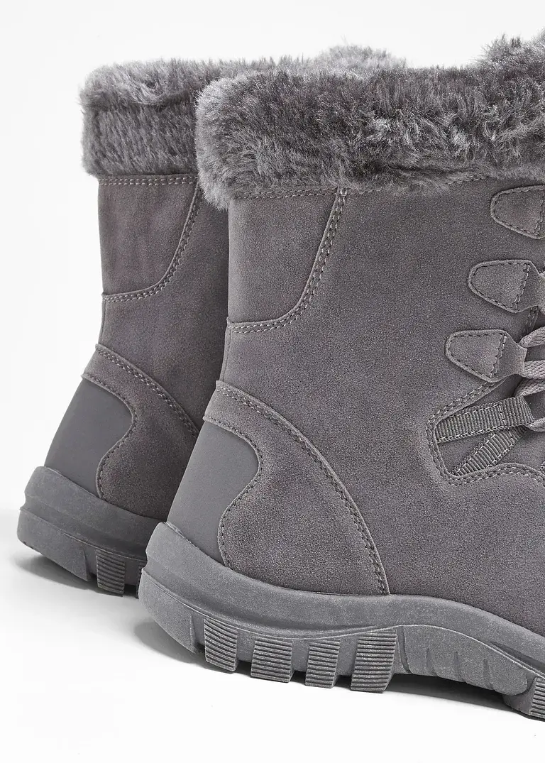 bonprix Warmer Winter Schnür Boot mit Tex-Membran - grau Discount Store für neue Produkte