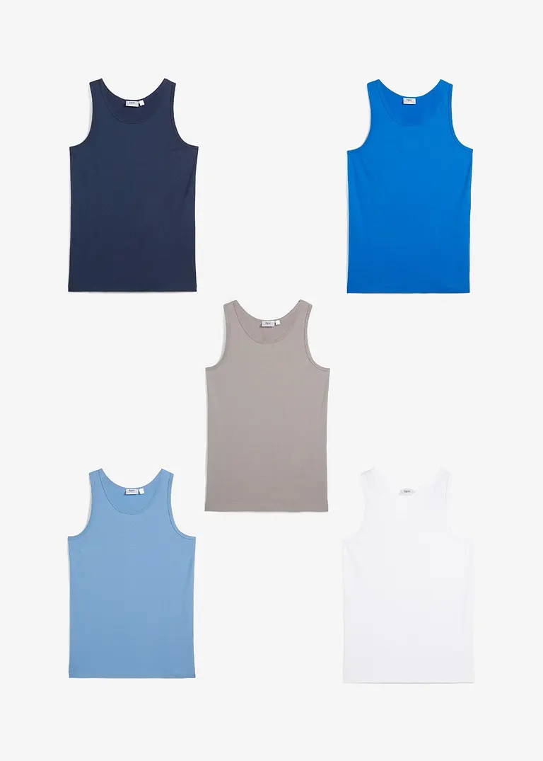 bonprix Schöne Jungen Unterhemden in verschiedenen Farben im 5er Pack Clearance-Verkauf