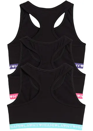 bonprix Sportliches Mädchen Bustier mit Bio-Baumwolle im 3er Pack Speichern exportieren