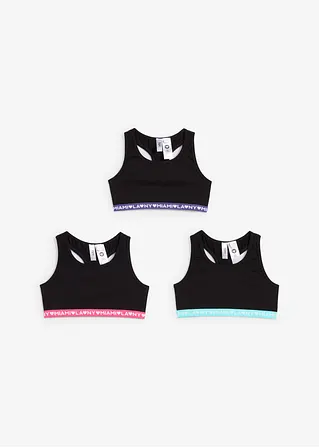 bonprix Sportliches Mädchen Bustier mit Bio-Baumwolle im 3er Pack Speichern exportieren