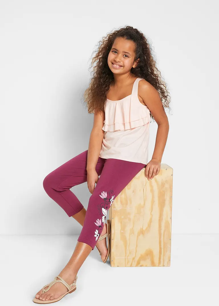bonprix Schöne Mädchen Leggings mit dekorativem Druck - Kinder 2025