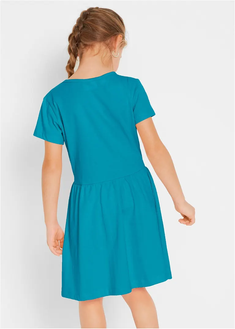 bonprix Doppelpack Mädchen Jerseykleid mit Druck - Kinder Outlet