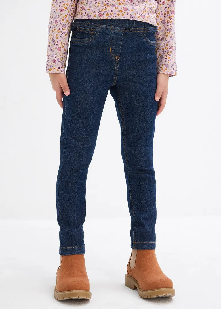 bonprix Bequeme Mädchen Jeggings - blau - Kinder im Angebot