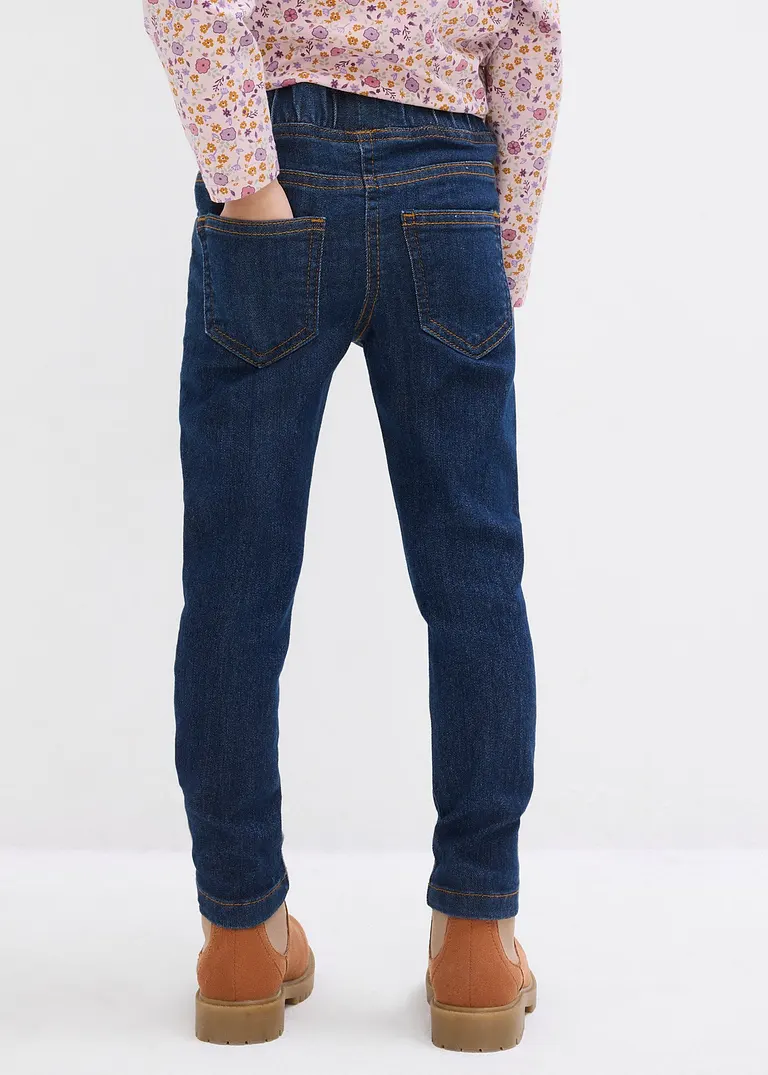 bonprix Bequeme Mädchen Jeggings - blau - Kinder im Angebot