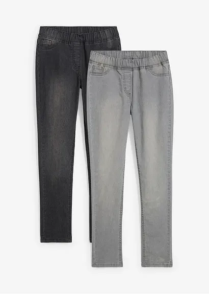 bonprix Bequeme Mädchen Jeggings im 2er Pack - Kinder Fabrikverkauf