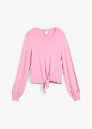 bonprix Weicher Mädchen Feinstrickpullover mit Knotendetail - rosa Meist gekauft