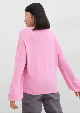 bonprix Weicher Mädchen Feinstrickpullover mit Knotendetail - rosa Meist gekauft