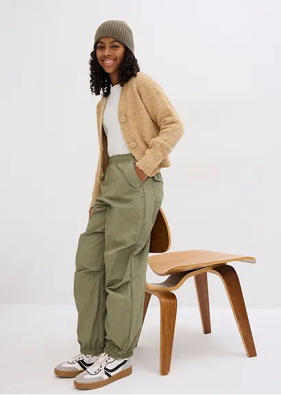 bonprix Modische Mädchen Schupfhose mit warmen Futter - grün Kostenloser Versand