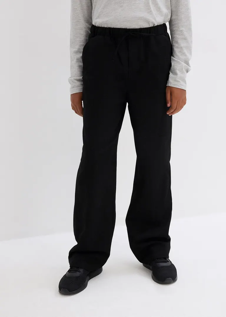 bonprix Schicke Chinohose im Anzuglook für Jungen - schwarz Begrenztes Angebot