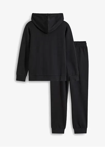 bonprix Gemütlicher Mädchen Jogginganzug (2-tlg. Set) im Homewear Design mit Bindeband Black Friday
