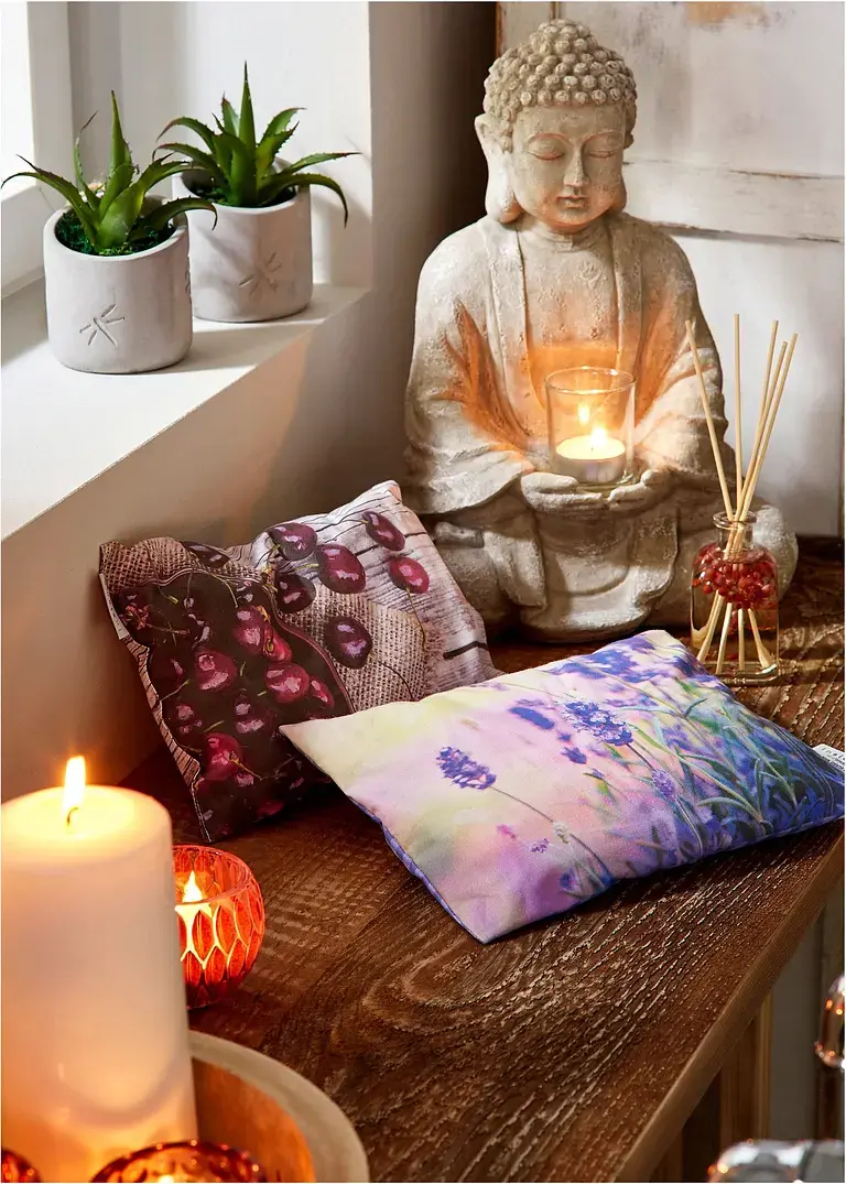 bonprix Ruhevolles Ambiente: Toller Deko-Buddha mit Windlicht - grau Räumungsverkauf