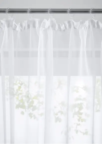 bonprix Transparenter Store in vielen Größen - weiß Kräuselband Rabatte dieses Monats