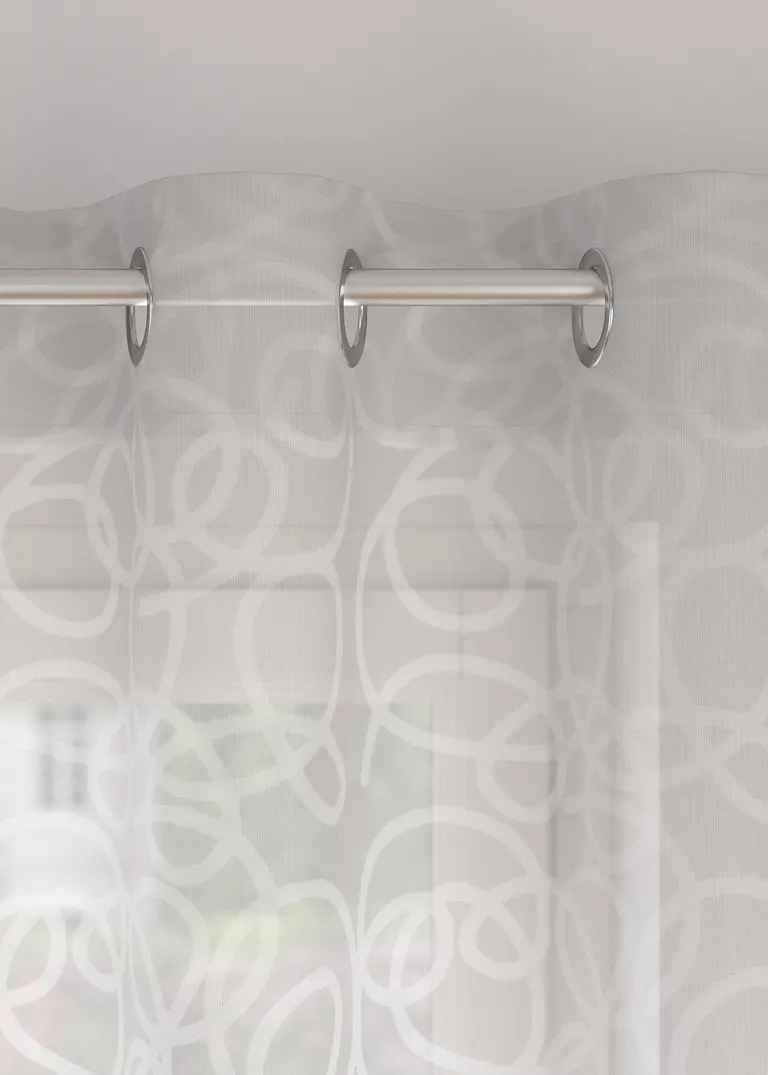 bonprix Gardinenschal im topmodernen Ton-in-Ton-Design - weiß Ösen Versandkostenfrei