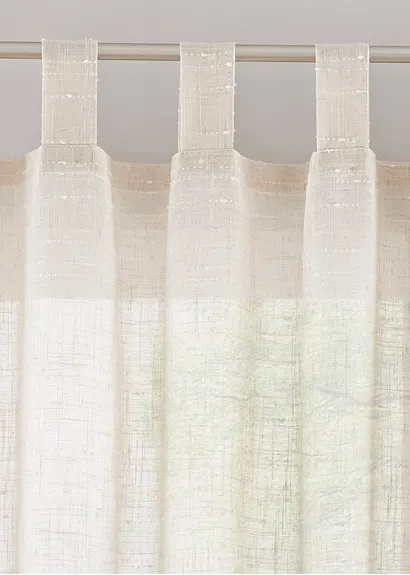 bonprix Leicht fallende Fertiggardine in Leinen-Optik - beige Schlaufen Preisnachlass