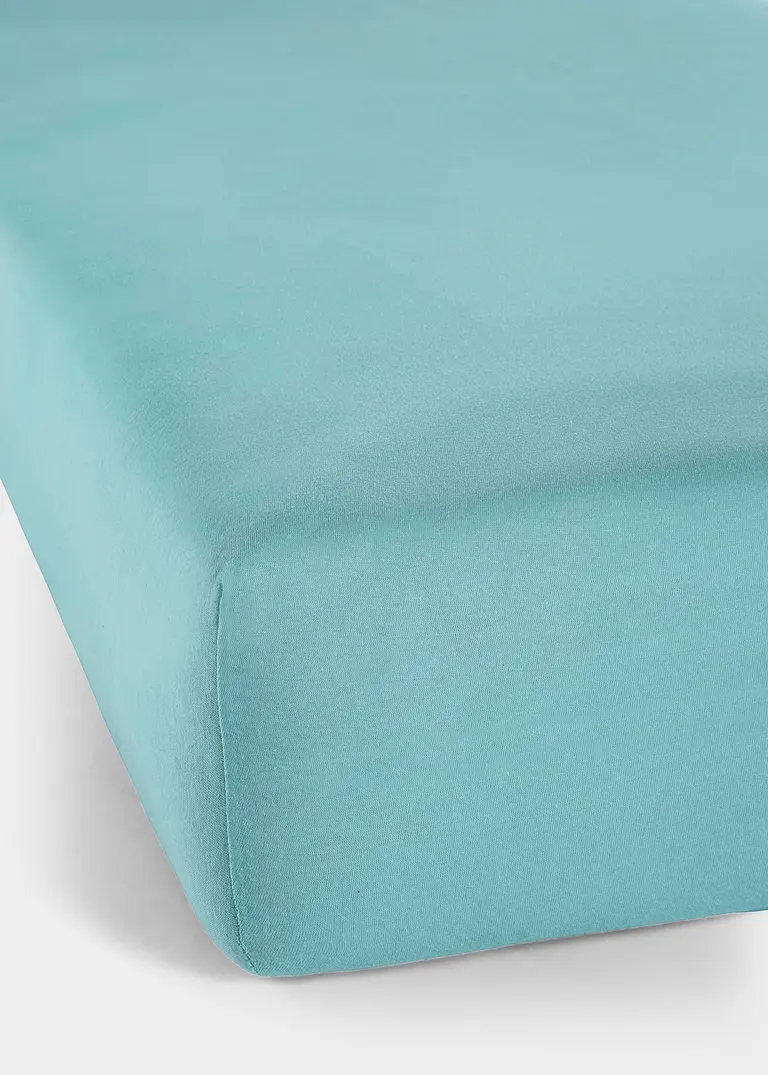 bonprix Perfekte Passform: Jersey Spannbettlaken - mint