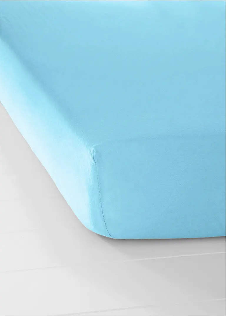 bonprix Perfekte Passform: Jersey Spannbettlaken - hellblau Super Sparpreis
